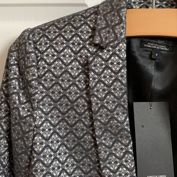 Tailored Floral Print Blazer/Suit Jacket RW&CO - Picture 2 of 8